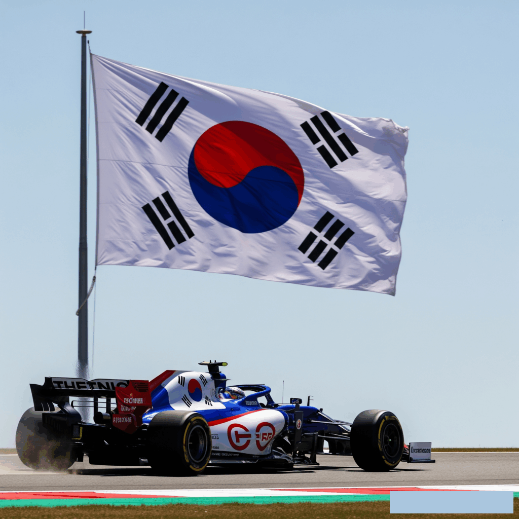 AI로 만든 태극기와 F1 레이스 카 사진 / Gemini(AI) 제공