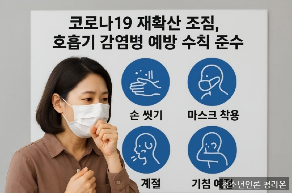 호흡기 감염병 예방 수칙 준수와 관련된 그림 사진 / ChatGPT(AI) 제공