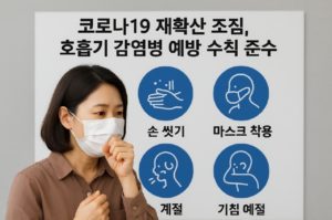 호흡기 감염병 예방 수칙 준수와 관련된 그림 사진 / ChatGPT(AI) 제공