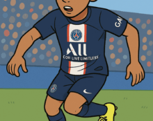 AI로 만든 PSG 선수가 축구하고 있는 그림 / ChatGPT(AI) 제공