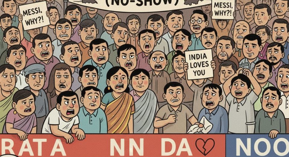 AI로 만든 메시의 인도 투어 상황의 사진 / Gemini(AI) 제공