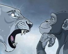 AI로 만든 호랑이와 원숭이 사진 / Gemini(AI) 제공