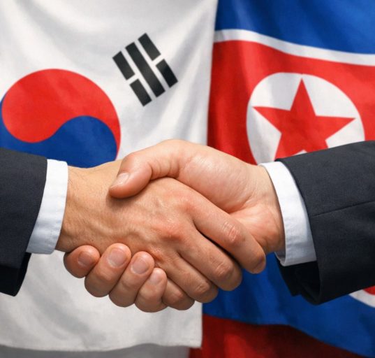 AI로 만든 대한민국과 북한이 악수하는 그림 / ChatGPT(AI) 제공