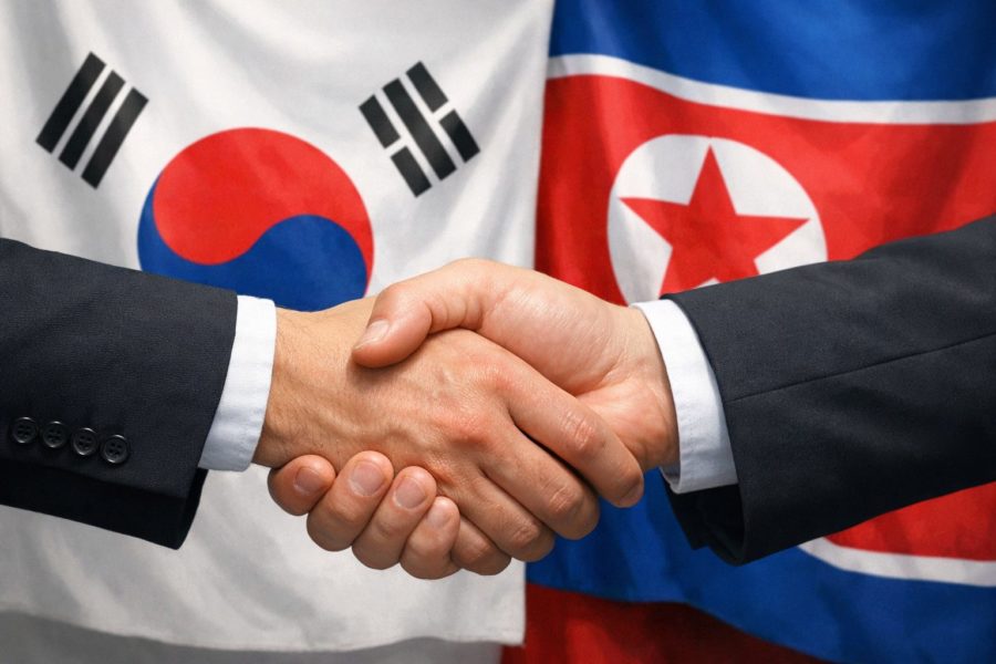 AI로 만든 대한민국과 북한이 악수하는 그림 / ChatGPT(AI) 제공