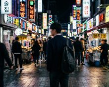 AI로 만든 가출 청소년이 밤에 길거리를 떠돌아다니는 사진 / Adobe Firefly(AI) 제공