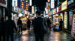 AI로 만든 가출 청소년이 밤에 길거리를 떠돌아다니는 사진 / Adobe Firefly(AI) 제공