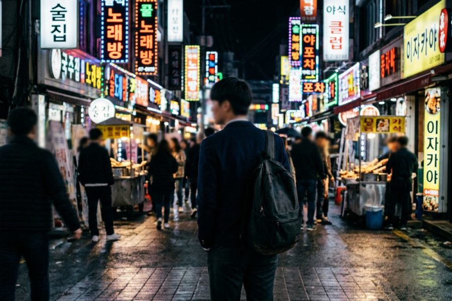 AI로 만든 가출 청소년이 밤에 길거리를 떠돌아다니는 사진 / Adobe Firefly(AI) 제공