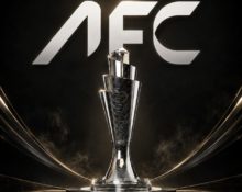 AI로 만든 AFC(아시아 축구 연맹) 로고와 UEFA(유럽 축구 연맹) 네이션스 리그 우승 트로피 그림 / ChatGPT(AI) 제공