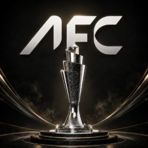 AI로 만든 AFC(아시아 축구 연맹) 로고와 UEFA(유럽 축구 연맹) 네이션스 리그 우승 트로피 그림 / ChatGPT(AI) 제공