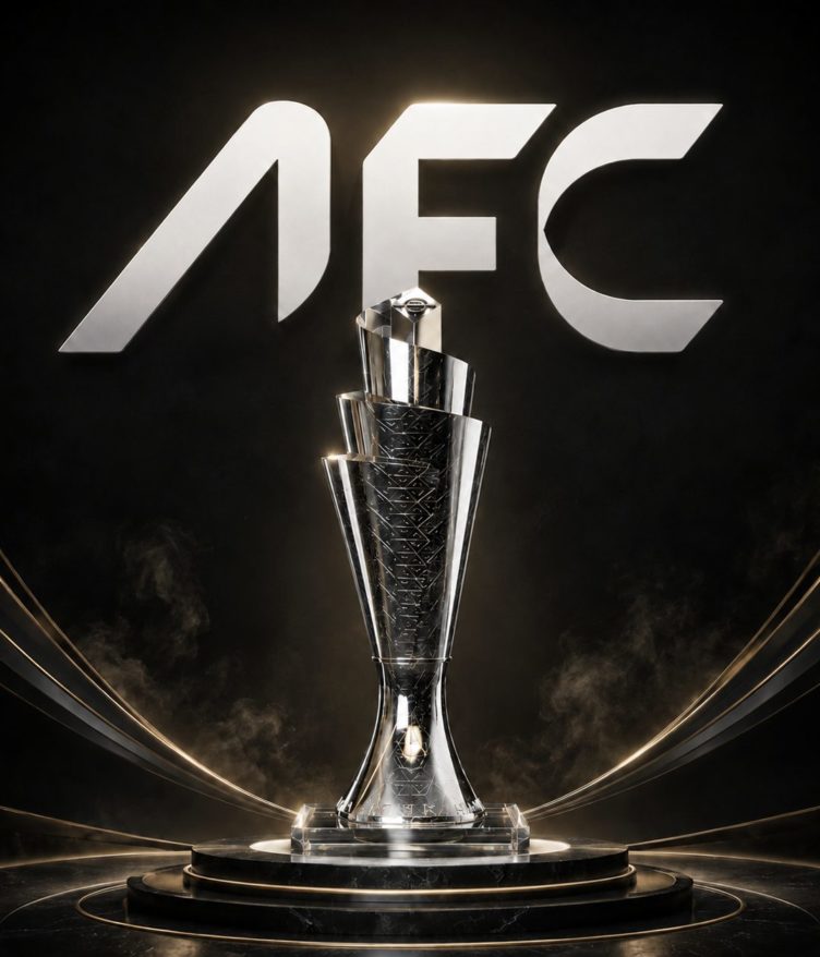 AI로 만든 AFC(아시아 축구 연맹) 로고와 UEFA(유럽 축구 연맹) 네이션스 리그 우승 트로피 그림 / ChatGPT(AI) 제공