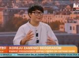 Saesol Park interviews for Serbian news channel BLIC TV(Source= Screenshot from a BLIC TV video)