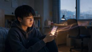 온라인에서 도움을 요청하고 외부와 연결되는 청소년의 모습을 AI로 제작한 이미지 / ChatGPT(AI) 제공