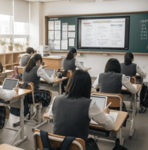 고등학교 입학 후 새로운 개정 입시제도를 겪은 학생들을 형상화한 모습 / ChatGPT(AI) 제공