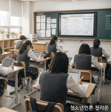 고등학교 입학 후 새로운 개정 입시제도를 겪은 학생들을 형상화한 모습 / ChatGPT(AI) 제공